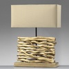 Seconda foto Lampada da tavolo legno naturale grande rettangolare 40x50cm