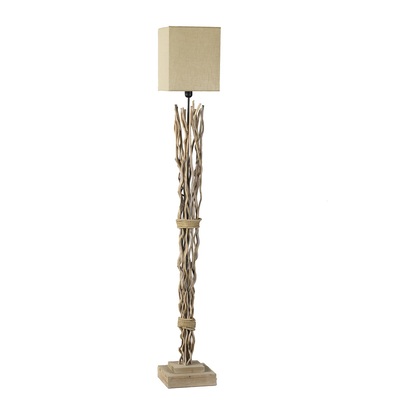 Piantana fascio di ramoscelli legno con paralume alta 175 41214 LUCI LEGNO