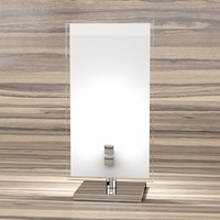Lampada da tavolo moderna base cromata vetro lucido 13x10 alta 26cm 1122/P BRICK TOP LIGHT
