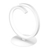 Lampada tavolo abatjour comodino 20cm ricciolo anello bianco LED 3000/4000K 20cm 1163/PR-BI