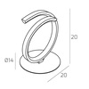 Misure Lampada tavolo abatjour 20cm ricciolo LED 3000/4000K
