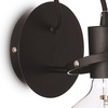 Particolare di Applique con lampadina a vista E27 Globo D125 punto luce di carattere per spazi moder
