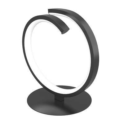 Lumetto moderno nero a led luce calda o naturale anello aperto 20cm 1163/PR-NE TOP LIGHT