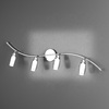 Plafoniera moderna soffitto o parete cromata con 4 faretti orientabili in vetro  41523
