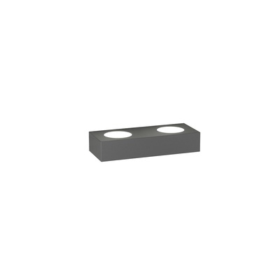Lampada parete grigio antracite doppia luce 2+1  41503