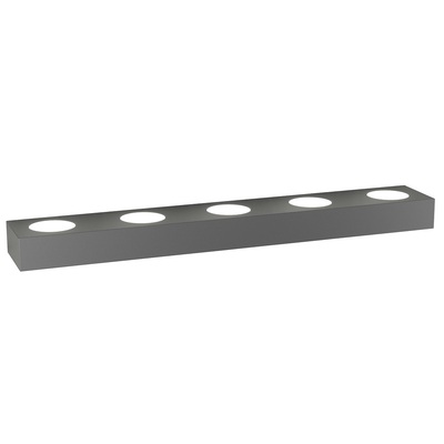 Applique design lineare bassa grigio antracite 9 luci lunga 72,8cm  41515