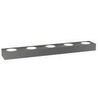 Applique design lineare bassa grigio antracite 9 luci lunga 72,8cm  41515