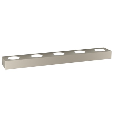 Applique lunga 72,8cm in metallo tortora 9 luci 5 sopra e 4 sotto bassa 5,4cm 1190/A9-SA TOP LIGHT