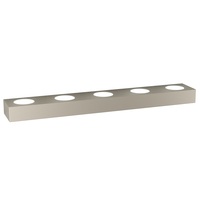 Applique lunga 72,8cm in metallo tortora 9 luci 5 sopra e 4 sotto bassa 5,4cm 1190/A9-SA TOP LIGHT