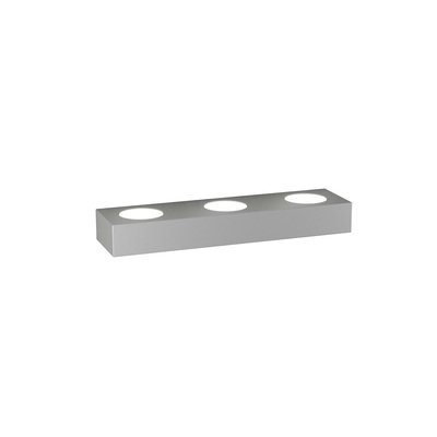 Applique in metallo da parete grigio luce sotto e sopra 5 luci  41508