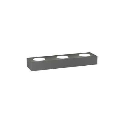 Applique moderna in metallo grigio antracite 3 luci sopra + 2 luci sotto  41507