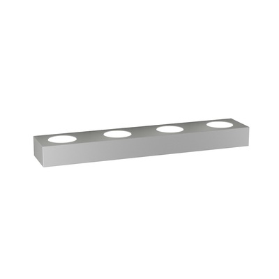 Applique lineare in metallo grigio con luci sotto e sopra lunga 57,8cm  41512