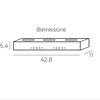 Misure applique metallo lineare 5 luci