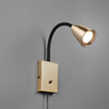 Applique ottone satinato braccetto orientabile con cavetto 41336 LUCI MODERNE