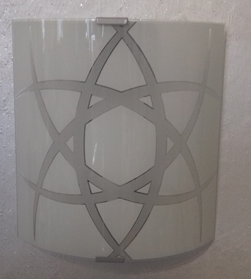 Applique curva semplice con decoro serigrafato 35607 OUTLET LUCI
