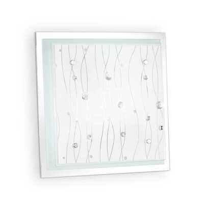 Plafoniera applique quadrata 28cm a specchio 2xE27 OCEAN PL2 TRASPARENTE IDEAL LUX