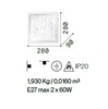 Misure plafoniera gocce 28x28cm