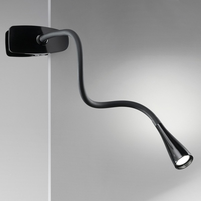 Lampada faretto con pinza a LED con braccio flessibile nero 63cm 5913N PERENZ