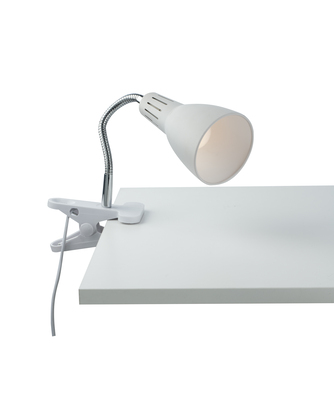 Lampada a pinza orientabile bianco e cromato 39216 LUCI MODERNE