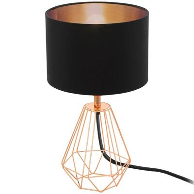 Lampada comodino trama rame EGLO CARLTON 2 - 95787
