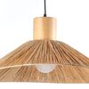 Particolare di Lampadario natura con cappello in rafia e legno d 60cm  43651