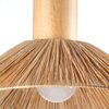 Lampadario natura con cappello in rafia DA 60cm e particolari in legno 43651 RAFIA LUCI MODERNE Foto 4