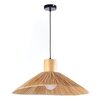 Lampadario natura con cappello in rafia DA 60cm e particolari in legno 43651 RAFIA LUCI MODERNE Foto 5