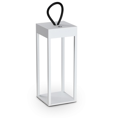 Lanterna bianca da esterno LED ricaricabile portatile quadra ENYA TL BIANCO IDEAL LUX