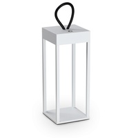 Lanterna bianca da esterno LED ricaricabile portatile quadra ENYA TL BIANCO IDEAL LUX