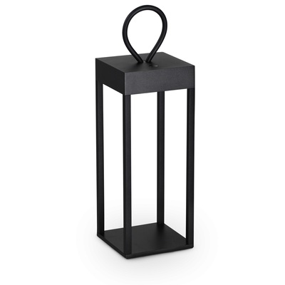 Lanterna quadra portatile da esterno led 3000k nera ENYA TL NERO IDEAL LUX