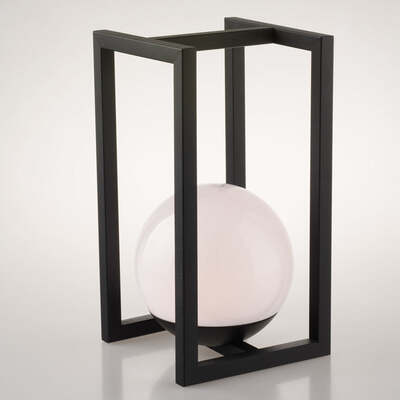 Lanterna esterno interno ricaricabile linea nera sfera 30cm 4000K  43580