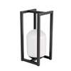 Lanterna senza fili 35cm strutturata metallo nero cilindro bianco 35cm 4000k  43581