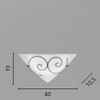 Immagine aggiuntiva di Applique triangolare rustica con decoro metallo spirale  42279