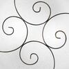 Ulteriore dettaglio di Plafoniera rustica vetro bianco decoro metallo spirale ruggine 40cm  42278