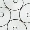 Particolare di Plafoniera quadrata 30cm vetro decoro spirale metallo ruggine  42277