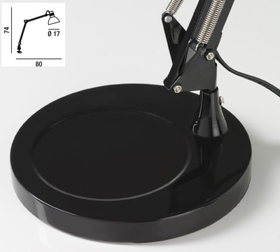 Base rotonda nera per lampada architetto 4025 PES4025ZN PERENZ