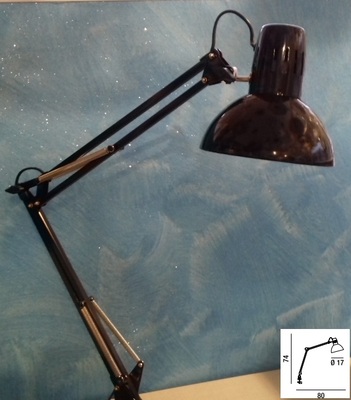 Lampada architetto nera orientabile 4025N PERENZ