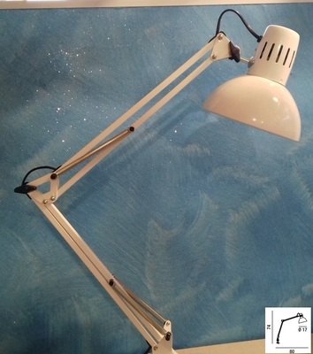 Lampada da scrivania con morsetto bianca 4025B PERENZ