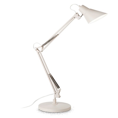 Lampada da scrivania Total White - Purezza progettuale in movimento SALLY TL1 TOTAL WHITE IDEAL LUX