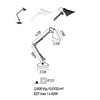 Immagine aggiuntiva di Lampada da scrivania in metallo nero con snodi rame - Equilibrio tecnico e ca