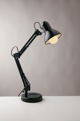 Lampada da scrivania braccio orientabile nero base e morsetto per mensole 39821 LUCI MODERNE
