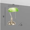 Misure lampada scrivania old style banchiere inglese