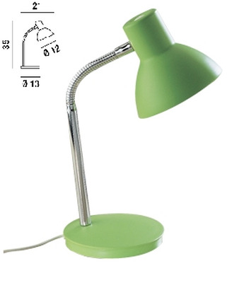 Lampada scrivania o comodino metallo verde e cromo direzionabile 4030V PERENZ