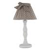 Lampada tavolo shabby paralume tortora decoro cuori 41cm  42326