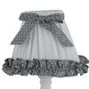 Immagine aggiuntiva di Lampada tavolo shabby paralume rouche grigia 34cm  42323