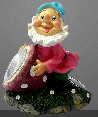 Luce solare gnomo giardino con cappello azzurro 33101C GLOBO LIGHTING