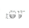 Misure Applique tiffany decoro fiori arancio