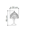 Misure Lampada da tavolo da arredo grande con paralume Tiffany