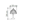 Misure lampada tavolo Tiffany piccola 34cm diametro 20cm