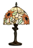 Lampada tavolo Tiffany piccola 34cm diametro 20cm decoro fiori 39678 LUCI TIFFANY